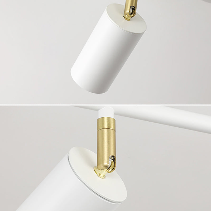 Metal Half Cylinder Flush Ceiling Light Modern Multi-Lights Flush Ceiling Light Fixtures