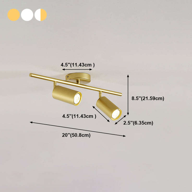 Metal Half Cylinder Flush Ceiling Light Modern Multi-Lights Flush Ceiling Light Fixtures