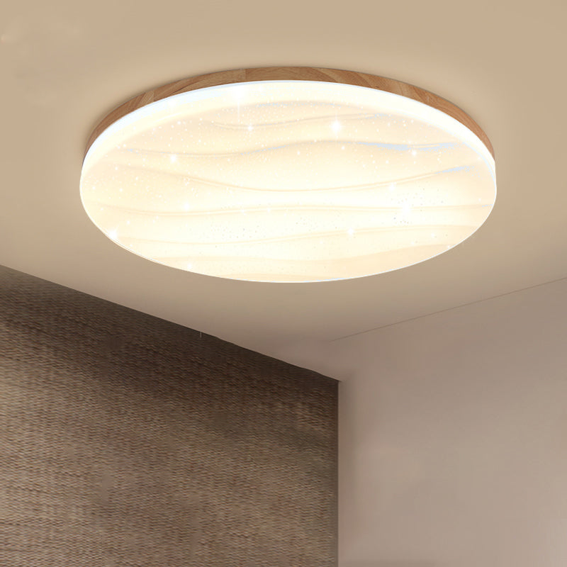 Metal Geométrico Flush Techo Ligero moderno 1-Luz de techo de luz de techo en marrón