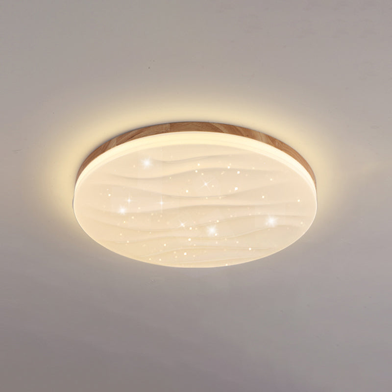 Metal Geométrico Flush Techo Ligero moderno 1-Luz de techo de luz de techo en marrón