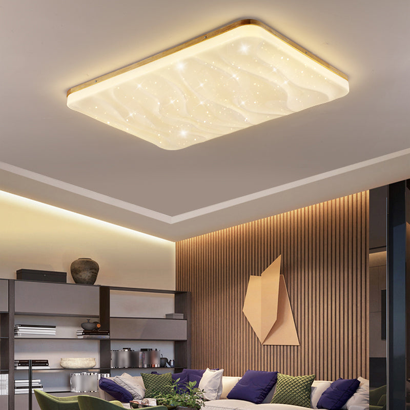 Metal Geométrico Flush Techo Ligero moderno 1-Luz de techo de luz de techo en marrón