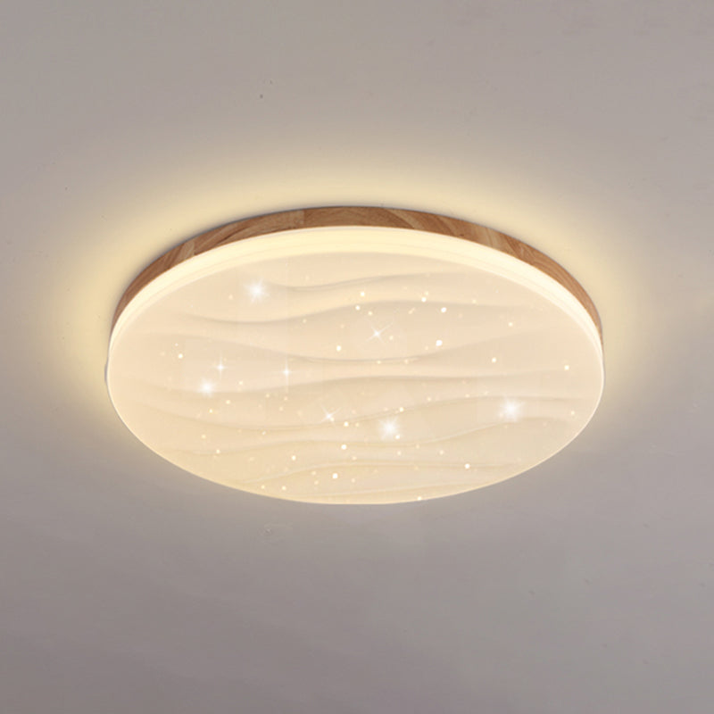 Metal Geométrico Flush Techo Ligero moderno 1-Luz de techo de luz de techo en marrón