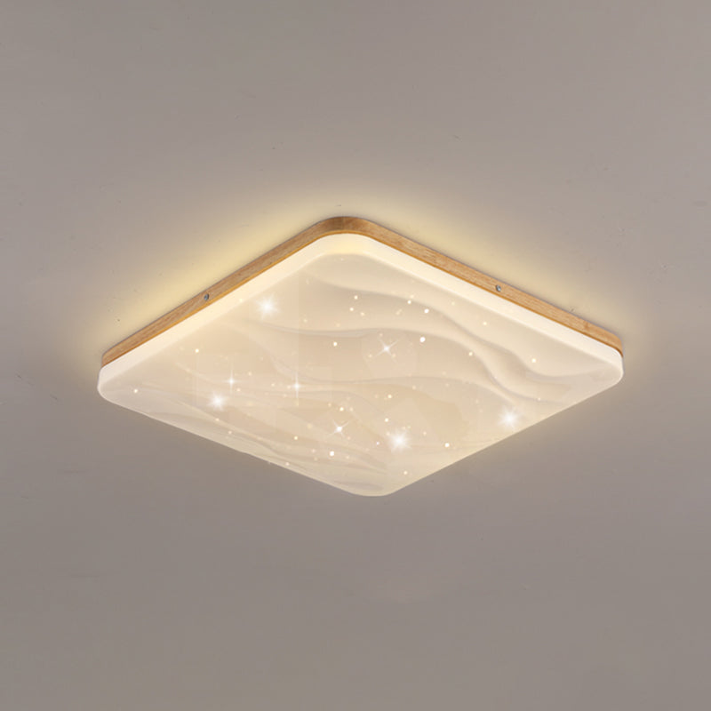 Metal Geométrico Flush Techo Ligero moderno 1-Luz de techo de luz de techo en marrón