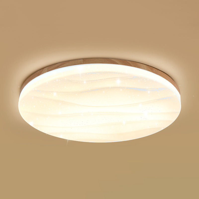 Metal Geométrico Flush Techo Ligero moderno 1-Luz de techo de luz de techo en marrón