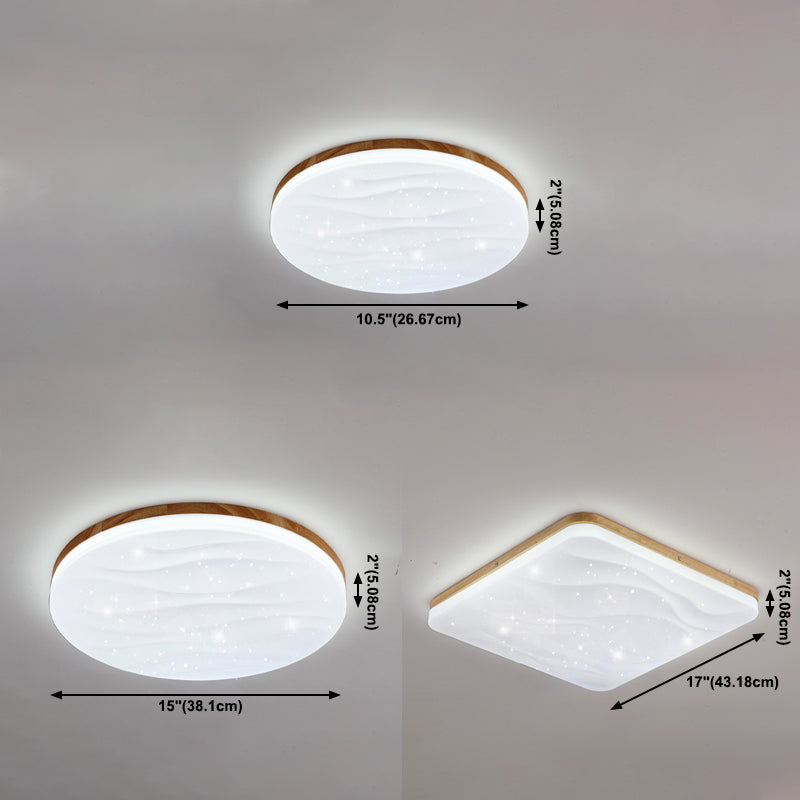 Metal Geométrico Flush Techo Ligero moderno 1-Luz de techo de luz de techo en marrón