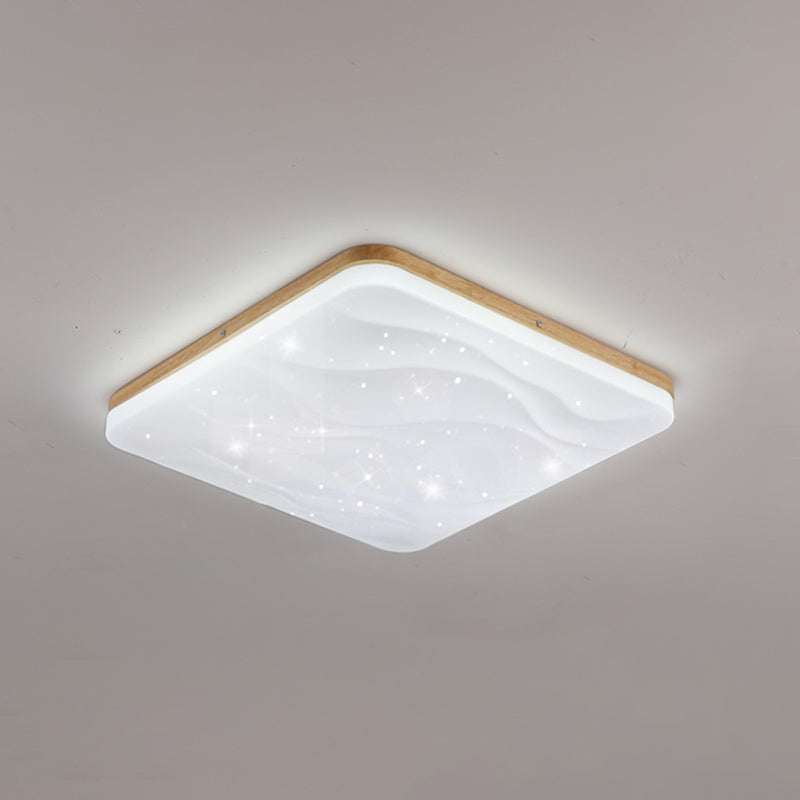 Metal Geométrico Flush Techo Ligero moderno 1-Luz de techo de luz de techo en marrón