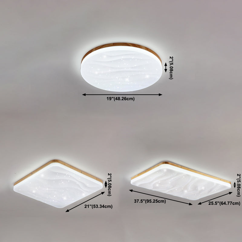 Metal Geométrico Flush Techo Ligero moderno 1-Luz de techo de luz de techo en marrón