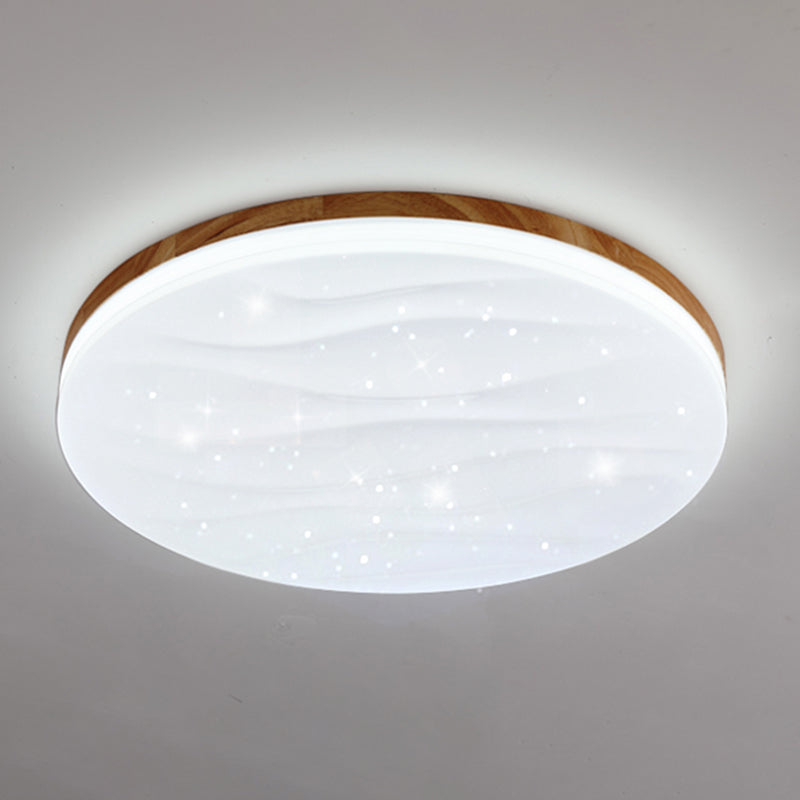 Metal Geométrico Flush Techo Ligero moderno 1-Luz de techo de luz de techo en marrón