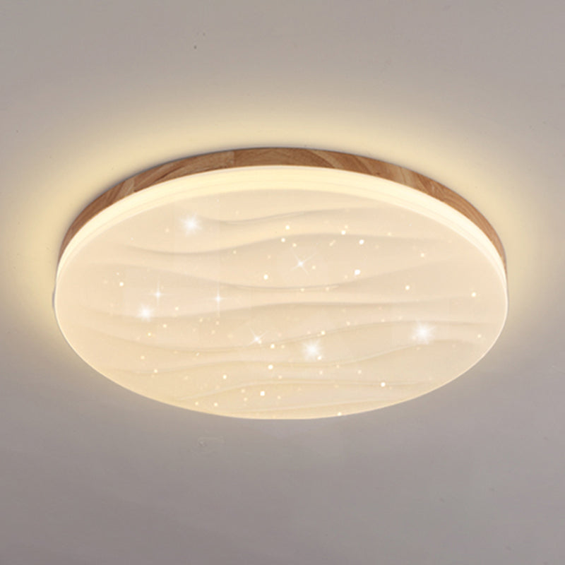 Metal Geométrico Flush Techo Ligero moderno 1-Luz de techo de luz de techo en marrón