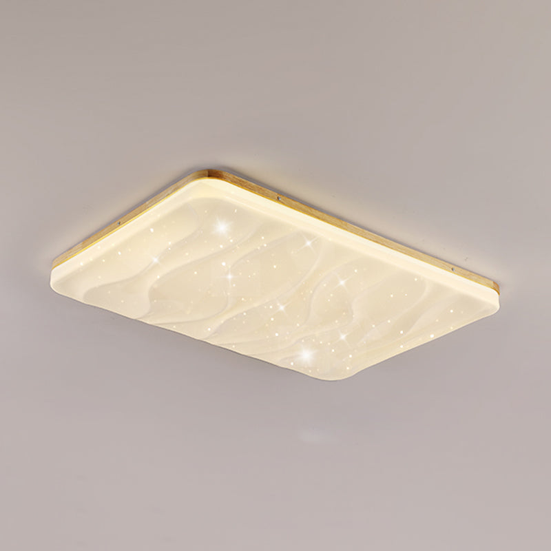 Metal Geométrico Flush Techo Ligero moderno 1-Luz de techo de luz de techo en marrón