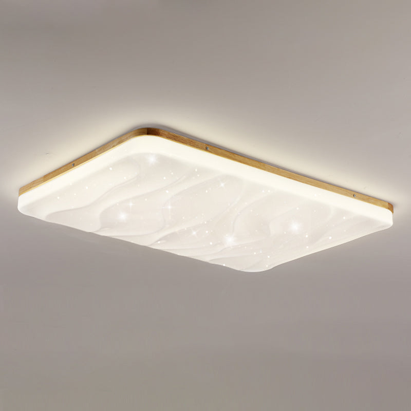 Metal Geométrico Flush Techo Ligero moderno 1-Luz de techo de luz de techo en marrón