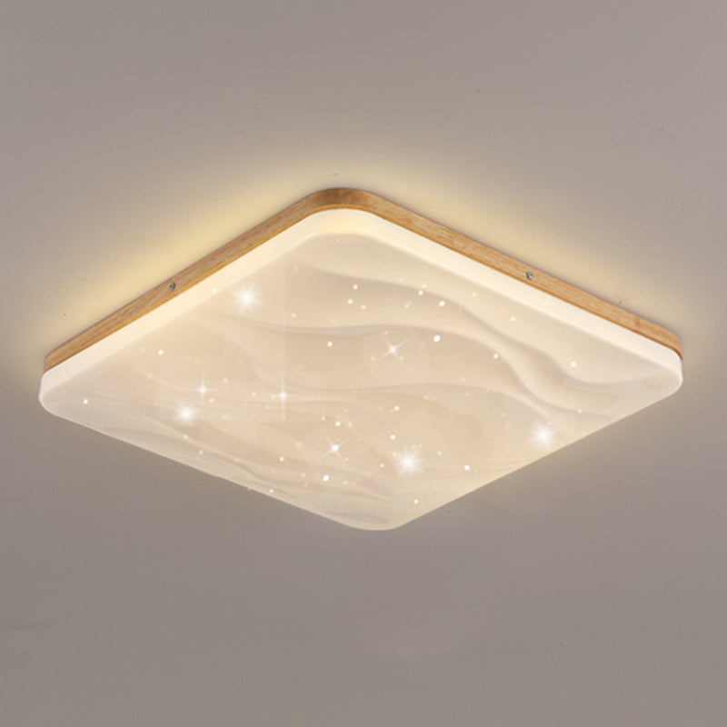 Metal Geométrico Flush Techo Ligero moderno 1-Luz de techo de luz de techo en marrón