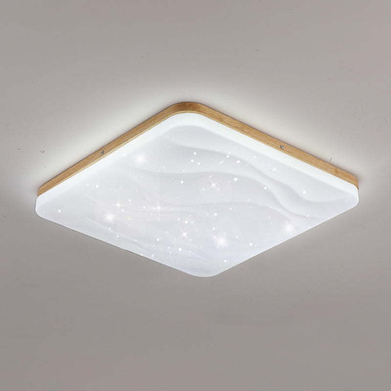 Metal Geométrico Flush Techo Ligero moderno 1-Luz de techo de luz de techo en marrón