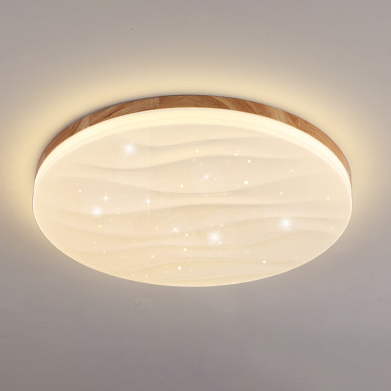 Metal Geométrico Flush Techo Ligero moderno 1-Luz de techo de luz de techo en marrón