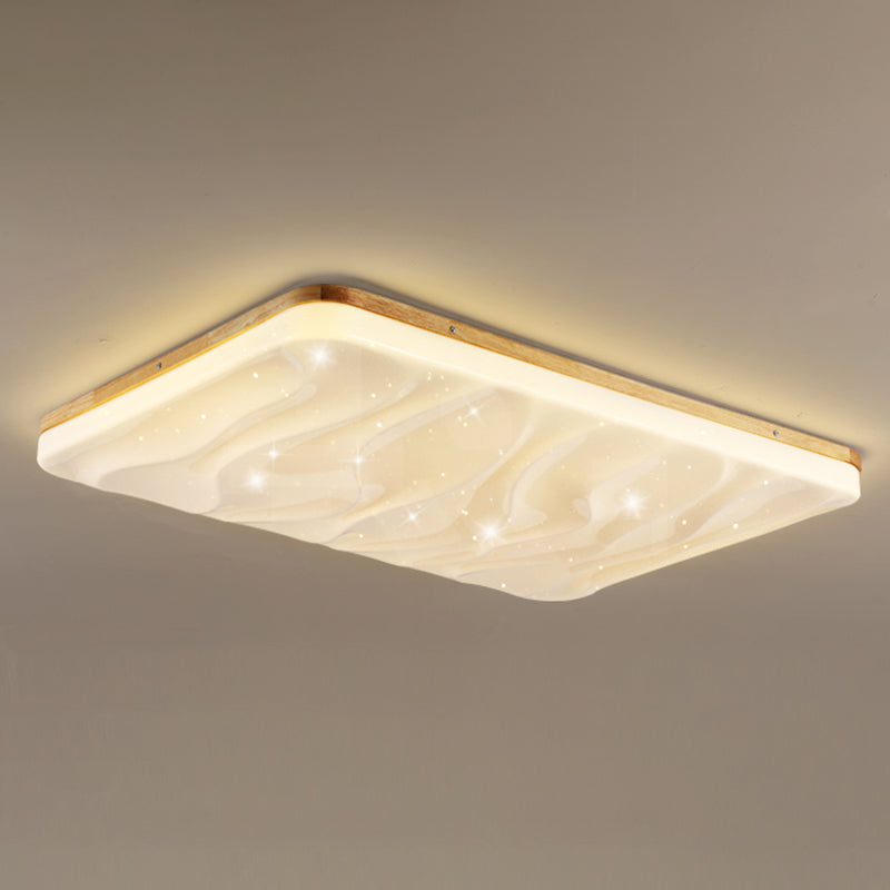 Metal Geométrico Flush Techo Ligero moderno 1-Luz de techo de luz de techo en marrón