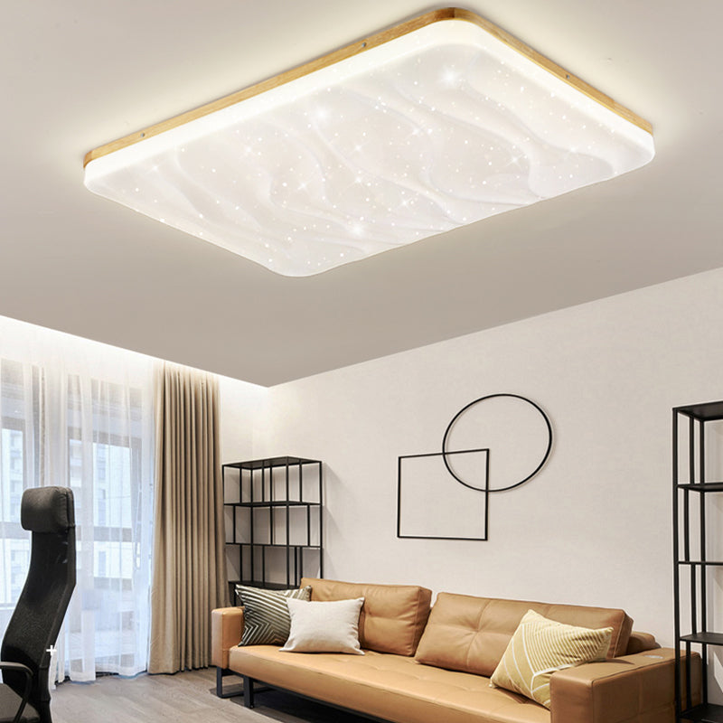 Metal Geométrico Flush Techo Ligero moderno 1-Luz de techo de luz de techo en marrón