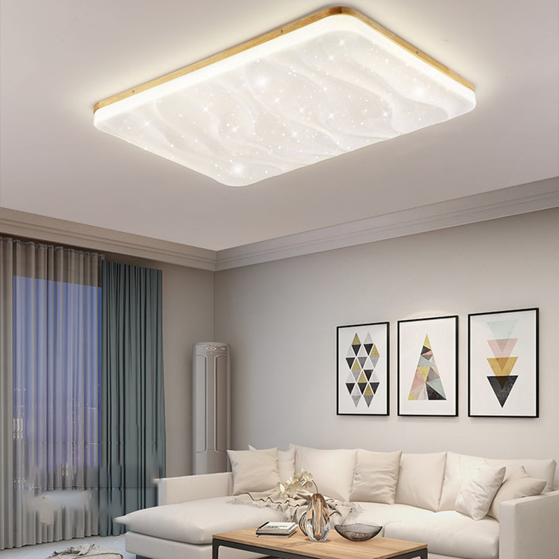 Metal Geométrico Flush Techo Ligero moderno 1-Luz de techo de luz de techo en marrón