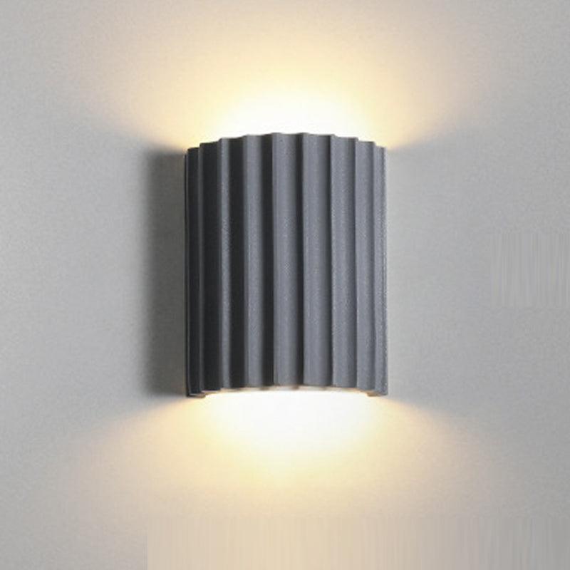 Half-Cylinder Wall Sconce Lighting Modern Style Metal 2 Lights Wall Washer Sconce
