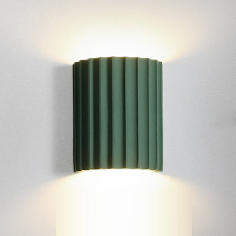 Half-Cylinder Wall Sconce Lighting Modern Style Metal 2 Lights Wall Washer Sconce