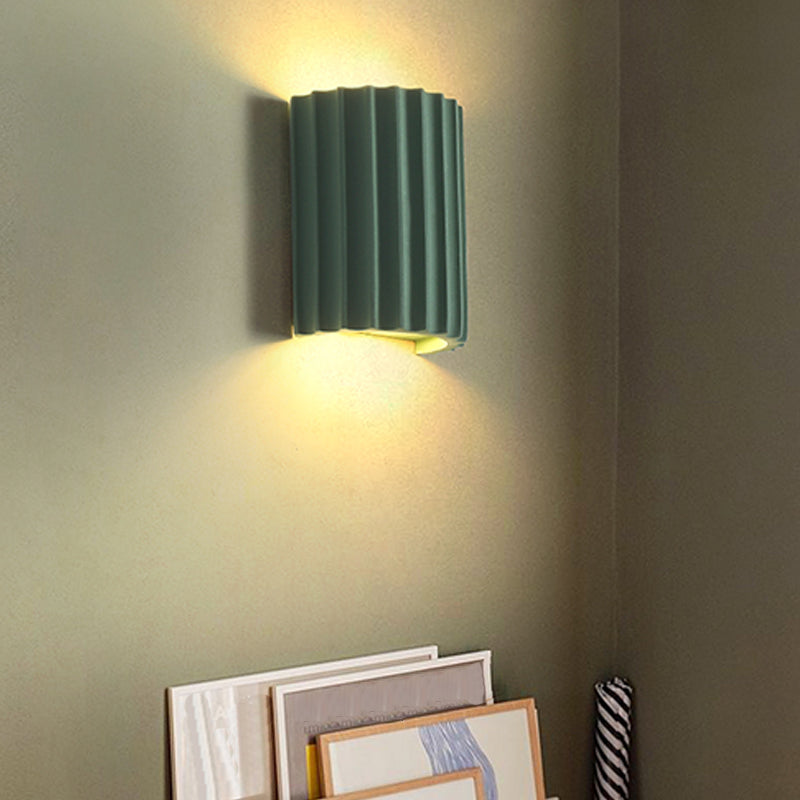 Half-Cylinder Wall Sconce Lighting Modern Style Metal 2 Lights Wall Washer Sconce