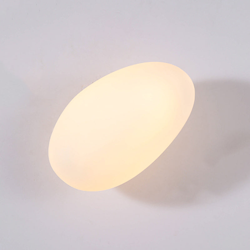 Nordic Style LED Wall Light Cobblestone Shape Wall Lamp with Glass Shade for Living