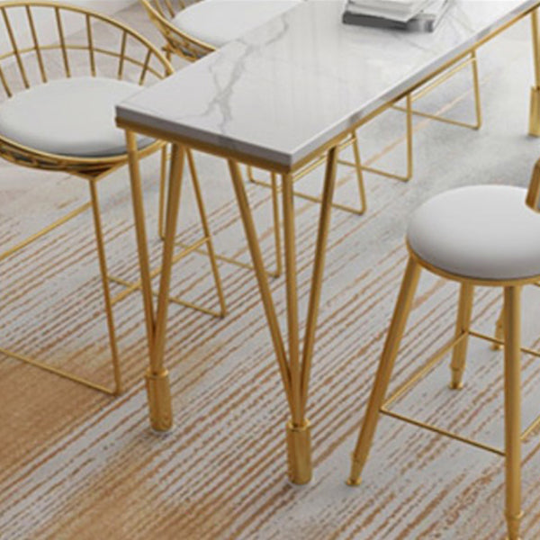 Nordic Bar Table 42-inch Height Gold 4 Legs Bistro Table for Kitchen