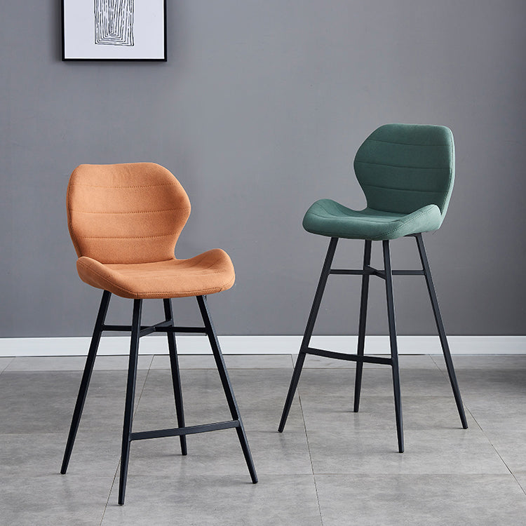 Industrial Bucket Counter Chair Footrest Low Back Metal Bar & Counter Stool