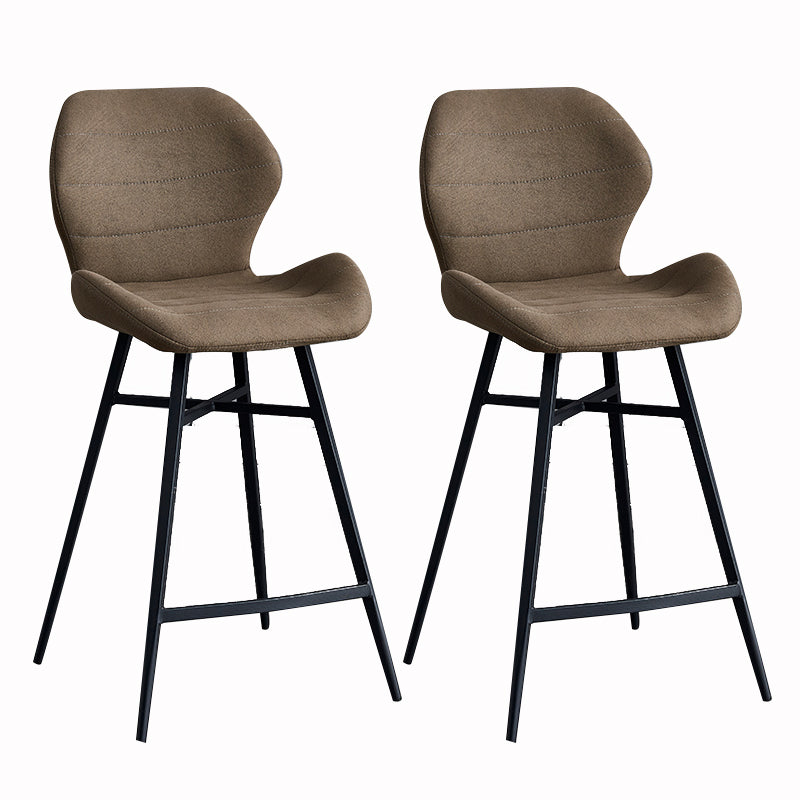 Industrial Bucket Counter Chair Footrest Low Back Metal Bar & Counter Stool