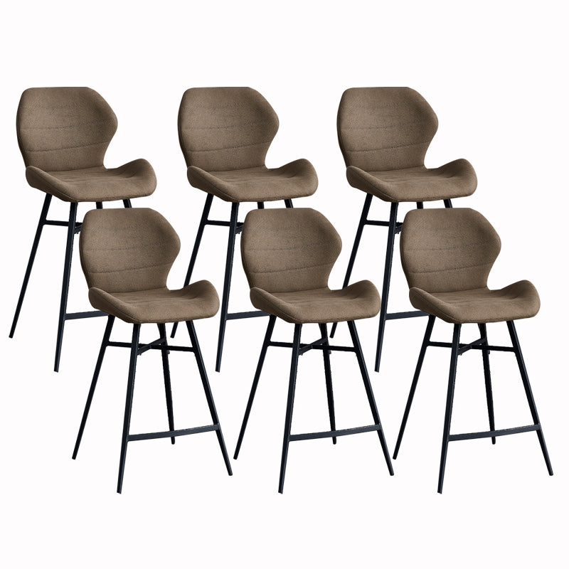 Industrial Bucket Counter Chair Footrest Low Back Metal Bar & Counter Stool