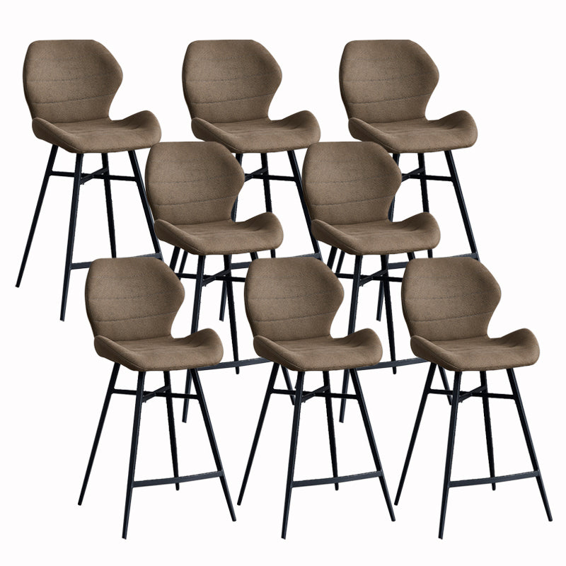 Industrial Bucket Counter Chair Footrest Low Back Metal Bar & Counter Stool