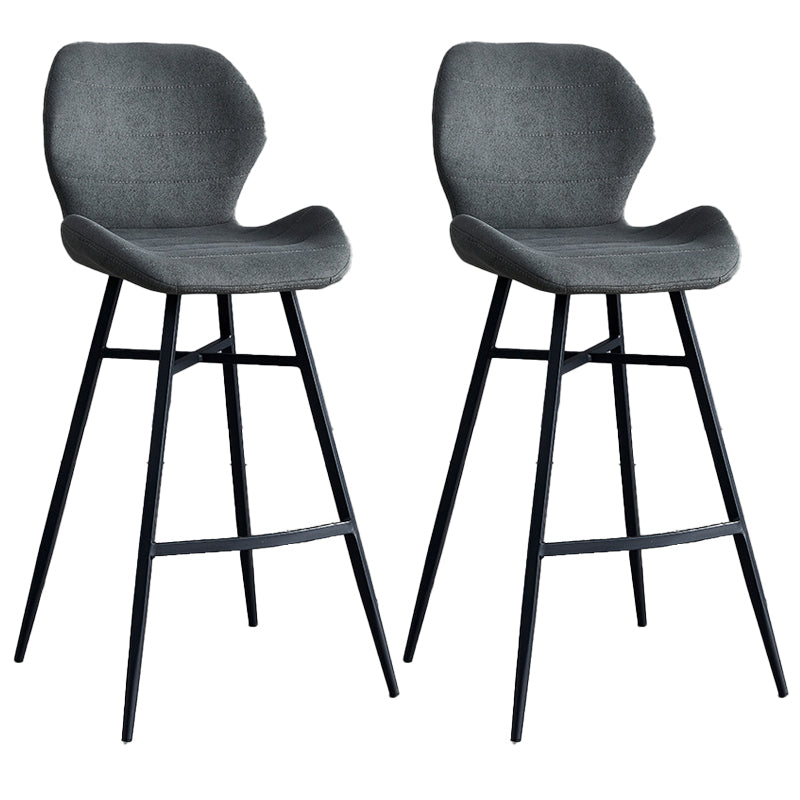 Industrial Bucket Counter Chair Footrest Low Back Metal Bar & Counter Stool