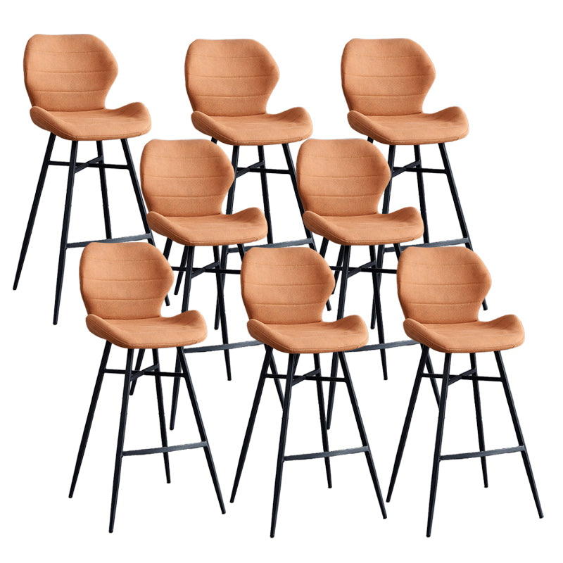 Industrial Bucket Counter Chair Footrest Low Back Metal Bar & Counter Stool