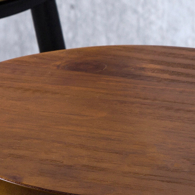 Indoor Industrial Style Wood Top Barstool Metal 4 Legs Bar Stool with Pedal