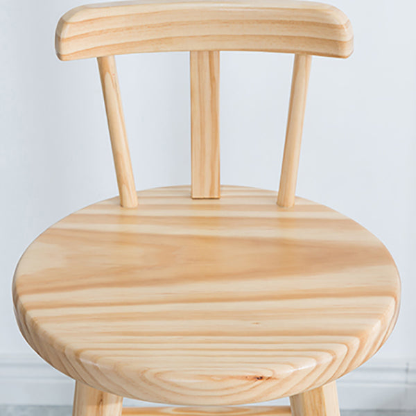 Coffee Shop Modern Simple Barstool Wood 4 Legs Bar Stool with Pedal