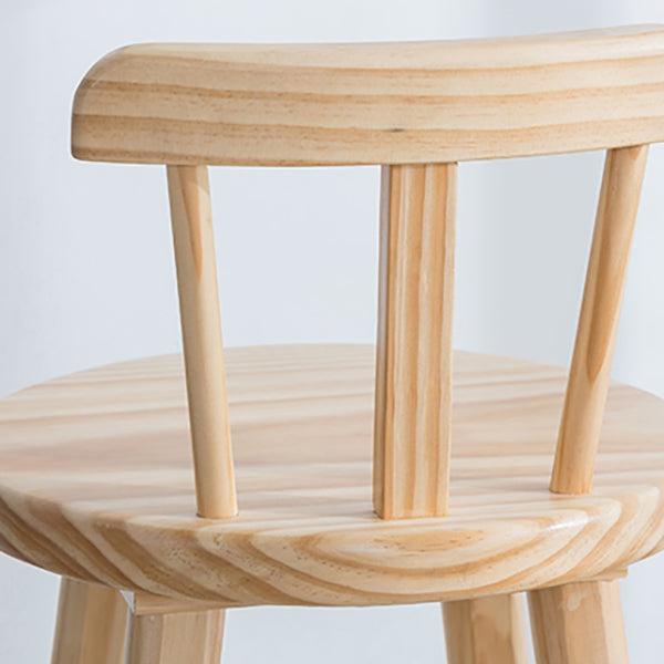 Coffee Shop Modern Simple Barstool Wood 4 Legs Bar Stool with Pedal