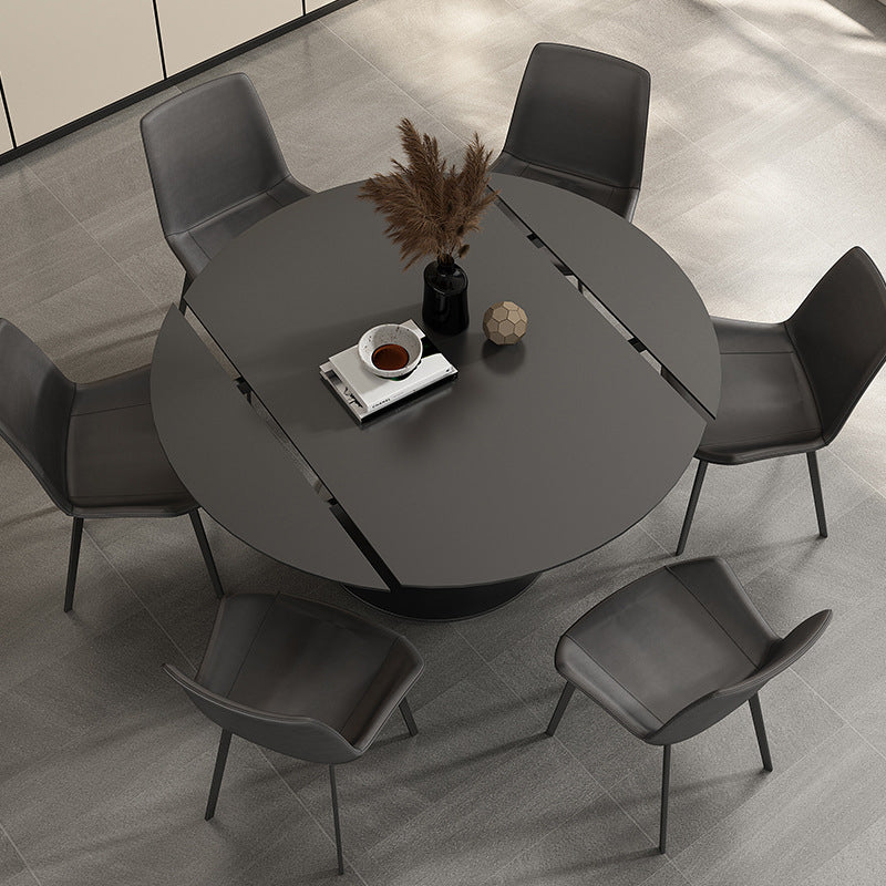 Modern Style Sintered Stone Dining Round Table Set 1/3/4/7 Pieces Dining Set