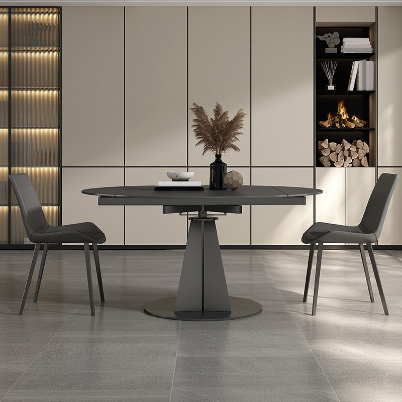 Modern Style Sintered Stone Dining Round Table Set 1/3/4/7 Pieces Dining Set