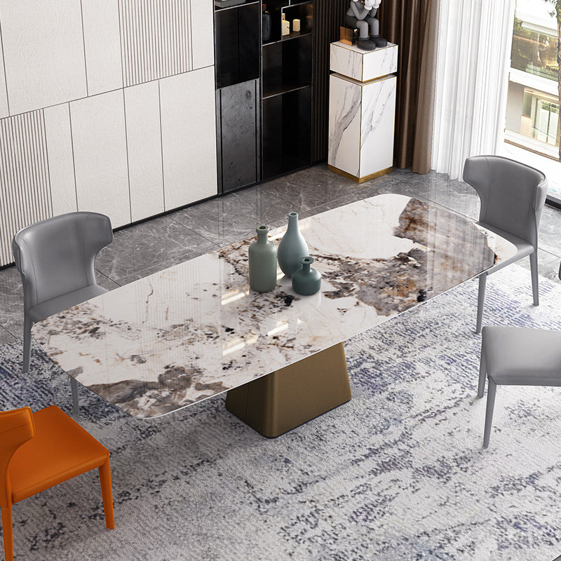 Glam Style Rectangle Sintered Stone Dining Set 1/2/5 Pieces Dining Set for Dining Areas