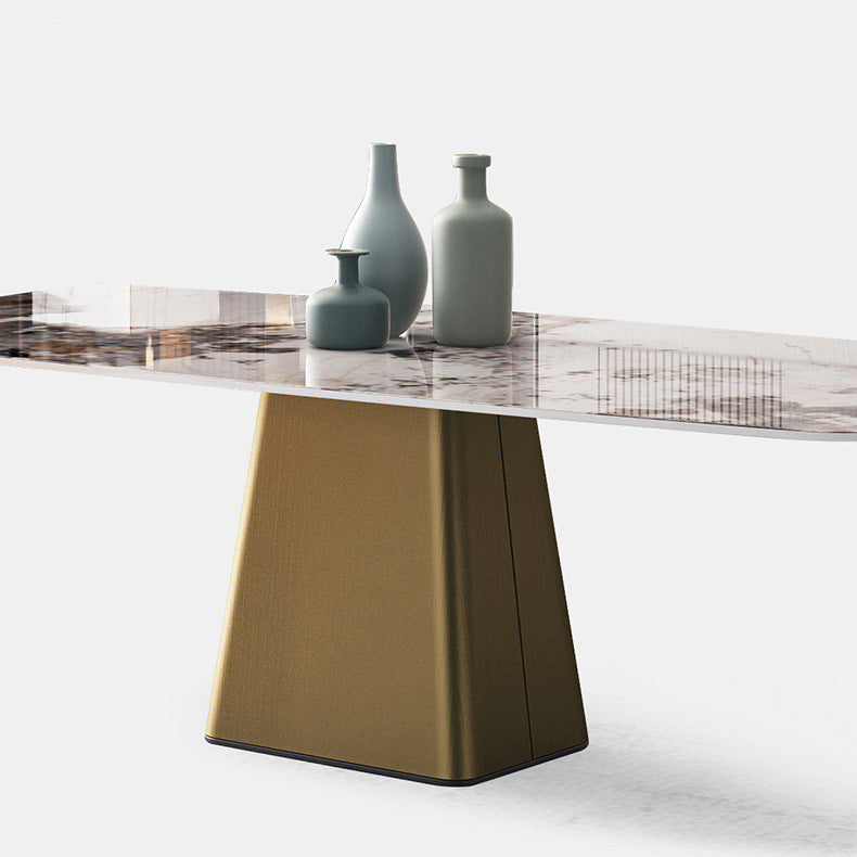 Glam Style Rectangle Sintered Stone Dining Set 1/2/5 Pieces Dining Set for Dining Areas