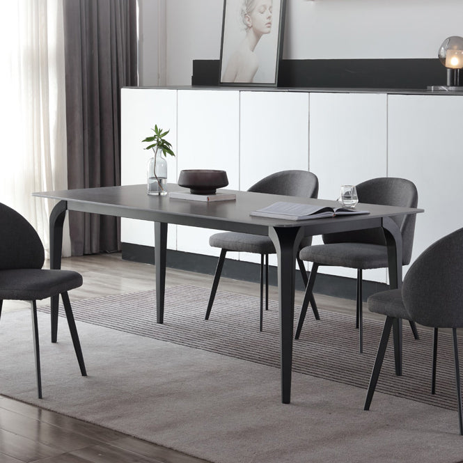 Industrial Grey Table for Restaurant Dining Table with Meal Base and 4 Legs