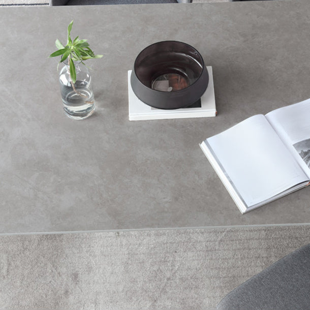 Industrial Grey Table for Restaurant Dining Table with Meal Base and 4 Legs