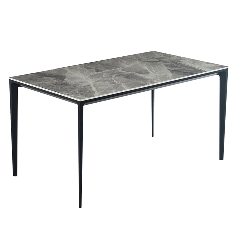 Contemporary Style Dining Site Table Rectangle Stone Furniture with 4-foot