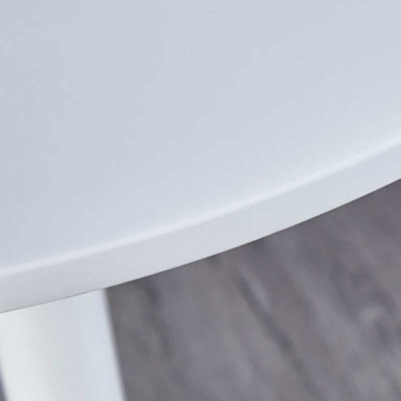 Modern Wood Table for Restaurant Round Table with Metal Pedestal