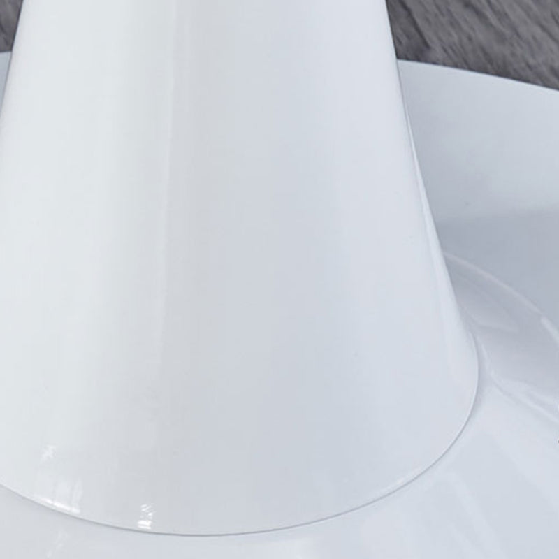 Modern Wood Table for Restaurant Round Table with Metal Pedestal