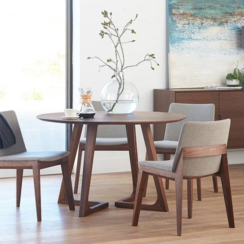 Living Room Simple Style Wood Dining Table Round Dining Table