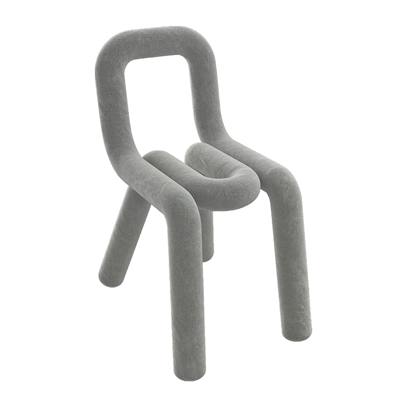 Contemporary Side Chair Velvet Open Back Dining Chair for Indoor