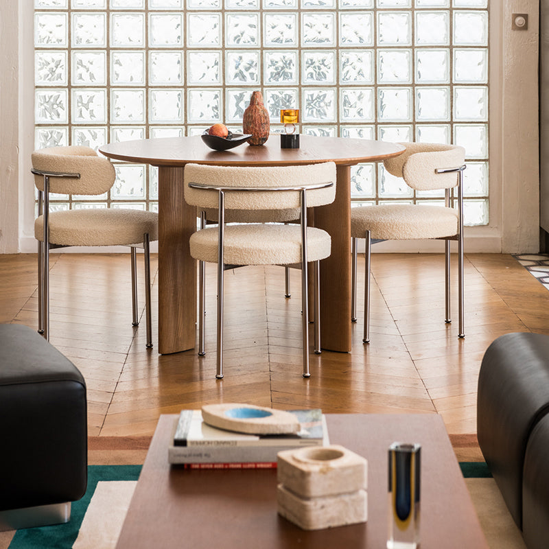 Modern Style Open Back Chair Upholstered Dining Side Chair for Indoor