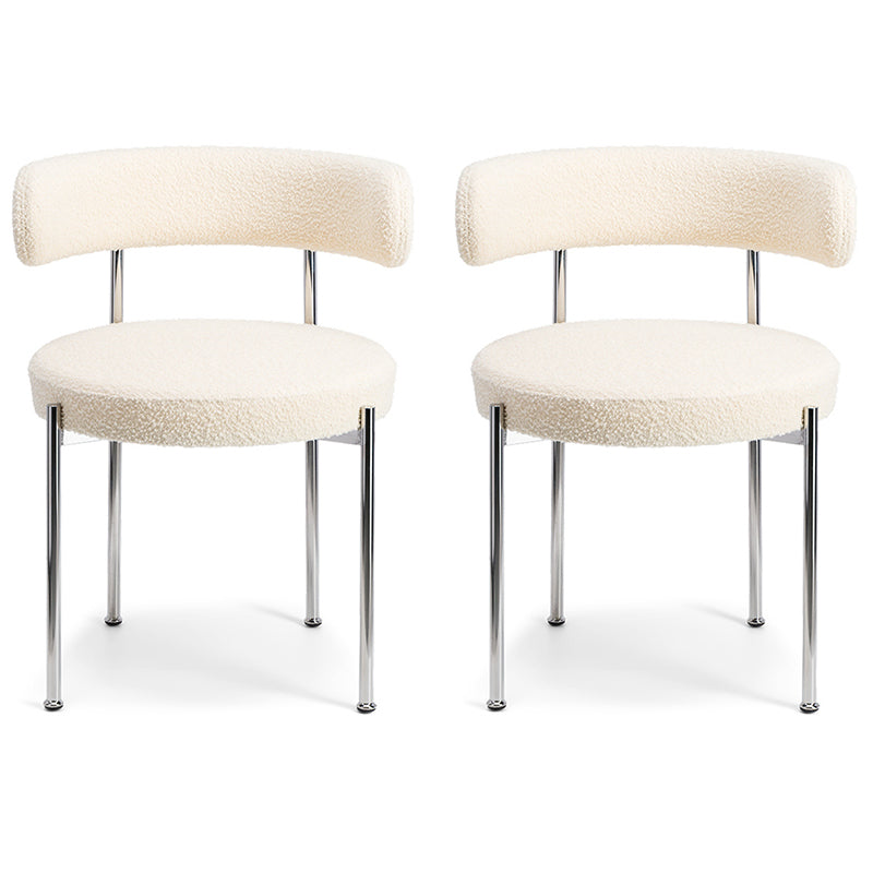 Modern Style Open Back Chair Upholstered Dining Side Chair for Indoor