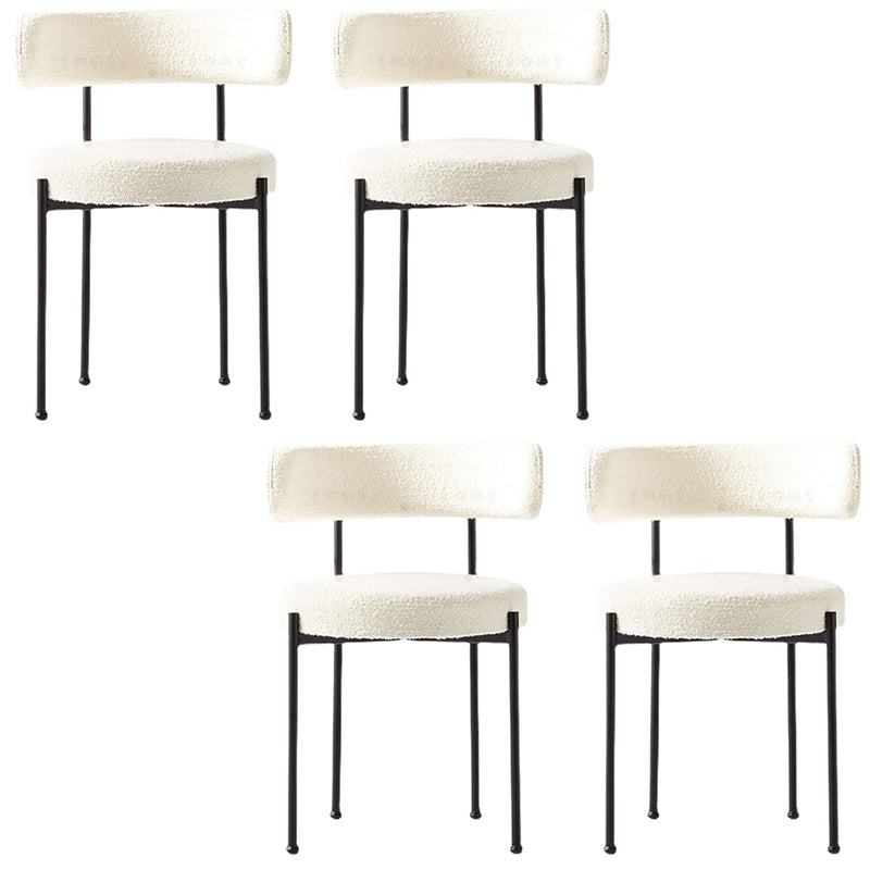 Modern Style Open Back Chair Upholstered Dining Side Chair for Indoor
