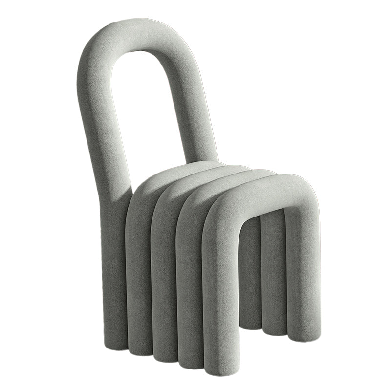 Contemporary Open Back Chair Velvet Dining Side Chair for Indoor